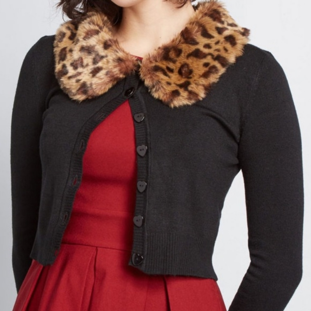 ModCloth X Collectif Animal Print Layered Cardi